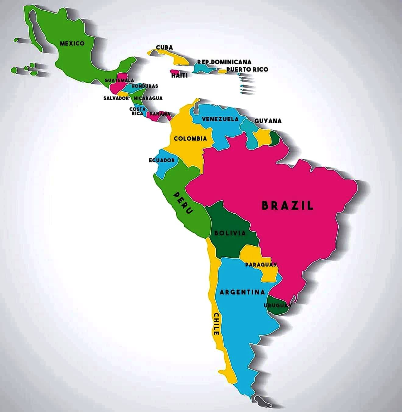 latin america map